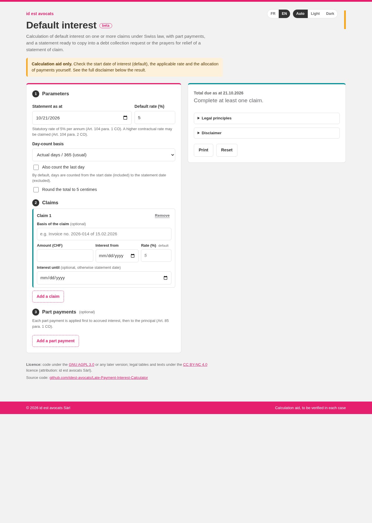Default interest